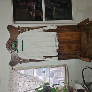 Maurice's plus sz XXL cream tatter hem tunic style pullover top